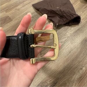 Gucci | Accessories | Classic Black Gucci Marmont Wide Belt  display picture 2